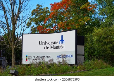 MONTREAL, CANADA -16 SEP 2022- View Of The Campus Of The Universite De Montreal, A French Language University Located In The Cote-des-Neiges Neighborhood On Mount Royal In Montreal, Canada.