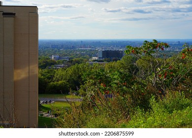 MONTREAL, CANADA -16 SEP 2022- View Of The Campus Of The Universite De Montreal, A French Language University Located In The Cote-des-Neiges Neighborhood On Mount Royal In Montreal, Canada.