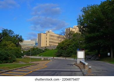 MONTREAL, CANADA -16 SEP 2022- View Of The Campus Of The Universite De Montreal, A French Language University Located In The Cote-des-Neiges Neighborhood On Mount Royal In Montreal, Canada.