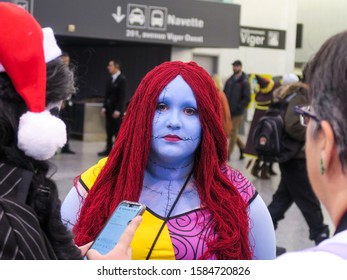 Montreal, Canada - December 2019 : Cosplayers Attending The Pop-culture Fan Convention Comiccon
Festival In Montreal