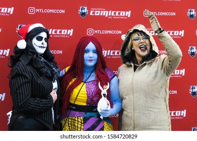 Montreal, Canada - December 2019 : Cosplayers Attending The Pop-culture Fan Convention Comiccon
Festival In Montreal