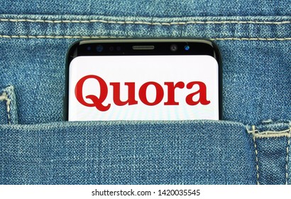 MONTREAL, CANADA - December 23, 2018: Quora android app and logo on Samsung s8 screen. Quora is an American question and answer website where questions are asked and answered.