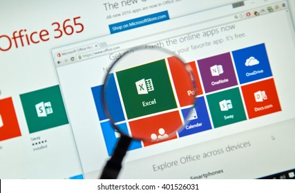 MONTREAL, CANADA - MARCH 20, 2016 - Microsoft Office 365 on PC screen. Microsoft Office is one of the most popular office suite software.