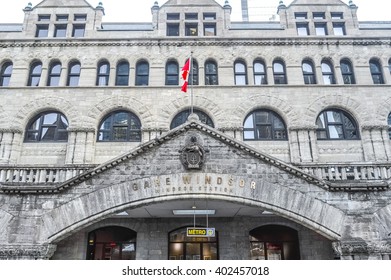 Montreal, Canada - March 27, 2016: Windsor Station Was Built In Montreal Between 1887 And 1889 By New York Architect Bruce Price.