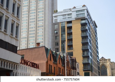 Montreal, Canada - November 12, 2017: Concordia University Building In Montreal Downtown