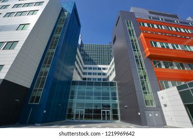 MONTREAL CANADA SEPTEMBER 14 2016: New McGill University Health Centre (MUHC) And Shriners Hospital A Network Of Teaching And Community Hospitals