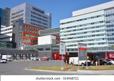 MONTREAL CANADA SEPTEMBER 4 2015: New McGill University Health Centre (MUHC) And Shriners Hospital A Network Of Teaching And Community Hospitals 