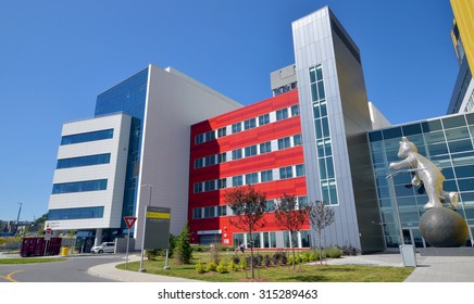 MONTREAL CANADA SEPTEMBER 4 2015: New McGill University Health Centre (MUHC) And Shriners Hospital A Network Of Teaching And Community Hospitals 