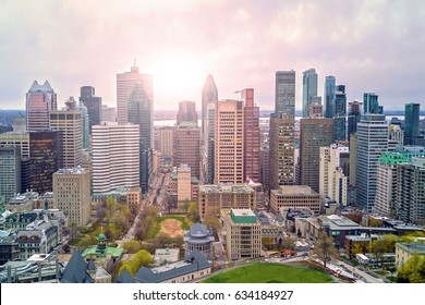 Montreal downtown sunrise
