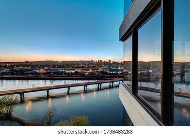 Montreal At Night  From Nuns Island