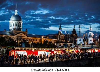 Montreal At Night On Canada Day