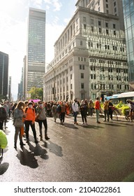 Montreal QC Canada, September 30 2021: National Day Of Truth And Reconciliation March And Demonstration In Quebec, Orange Shirts, Solidarity With Indigenous People And Nations, Anti-colonialism 