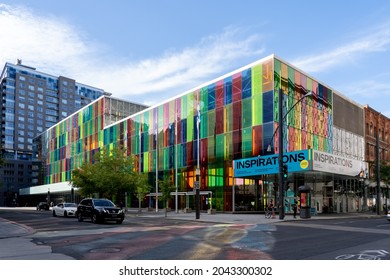 Montreal, QC, Canada - September 4, 2021: Montreal Convention Centre (Palais Des Congrès De Montréal ) In Montreal Quebec, Canada. 