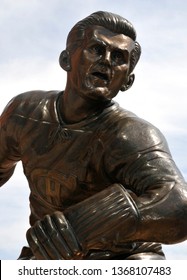 MONTREAL QUEBEC CANADA 01 22 2012: Statue Of Maurice Richard In Front The Bell Center. The 