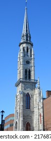 MONTREAL QUEBEC CANADA 02 21 2020: Bell Tower Of Universite Du Quebec A Montreal (UQAM) Is A Public University Based In Montreal, Quebec, Canada. It Is A French-language University And Is The Largest 