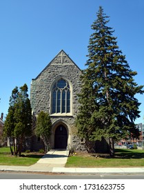 MONTREAL QUEBEC CANADA 05 12 2020: Church Of Mount Royal United. We Are A Community Of Faith, Made Up Of People From All Walks Of Life Who Find In Jesus Christ A Way Of Life As God 