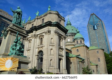 MONTREAL QUEBEC CANADA 06 12 17: Cathedral-Basilica Of Mary, Queen Of The World In Montreal, Quebec, Canada, Is The Seat Of The Roman Catholic Archdiocese Of Montreal.