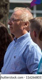 MONTREAL QUEBEC CANADA 08 19 18: Jean-François Lisee Is A Quebecois Nationalist Politician Who Has Served As The Leader Of The Parti Québécois Since October 2016. Montreal Pride Celebrations Festival.