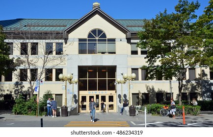 MONTREAL QUEBEC CANADA 09 13 2016: Front Door Of The Dawson College 10 Years After Shooting Occurred On September 13, 2006 At Dawson College, A CEGEP Located In Downtown Montreal, Quebec, Canada.