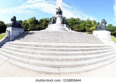 Montreal, Quebec / Canada - 29 June 2019 - George Etienne Cartier Monument On Mount Royal Park