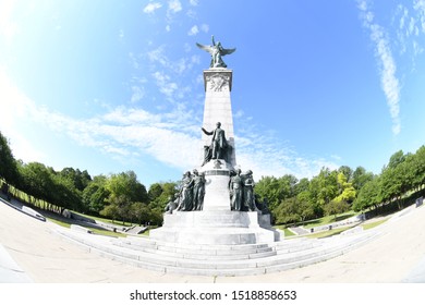 Montreal, Quebec / Canada - 29 June 2019 - George Etienne Cartier Monument On Mount Royal Park