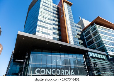 Montreal Quebec Canada April 18 2020: Concordia University John Molson Building