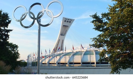 Montreal, Quebec, Canada, July 31, 2013: Montreal Olympic Stadium, The Main Venue Of The 1976 Summer Olympics.