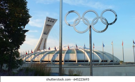 Montreal, Quebec, Canada, July 31, 2013: Montreal Olympic Stadium, The Main Venue Of The 1976 Summer Olympics.