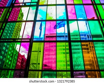 Montreal, Quebec / Canada - May 2016:  The Palais Des Congres De Montréal Is A Convention Centre In Montreal's Quartier International At The North End Of Old Montreal