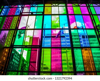 Montreal, Quebec / Canada - May 2016:  The Palais Des Congres De Montréal Is A Convention Centre In Montreal's Quartier International At The North End Of Old Montreal