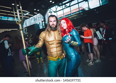 Montreal, Quebec, Canada,Montreal Congress Center,2019, Cosplayer Were Attending The  Pop-culture Fan Convention Montreal Comiccon Which Is A Pop-culture Fan Convention That Showcases Artist And