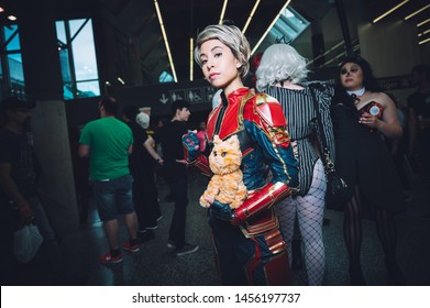 Montreal, Quebec, Canada,Montreal Congress Center,2019, Cosplayer Were Attending The  Pop-culture Fan Convention Montreal Comiccon Which Is A Pop-culture Fan Convention That Showcases Artist And