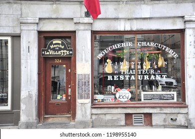 Montreal, Quebec/Canada- 05/19/2018: A Historic Restaurant In The Heart Of Old Montreal.