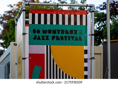 Montreux, Switzerland - 07 02 2022: Poster Of Montreux Jazz Festival 2022