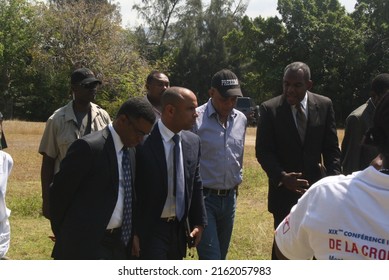 Montruois, Haití-MARZO 14: 2012: El Presidente Martelly llega a la XIX Conferencia Interamericana de la Cruz Roja.