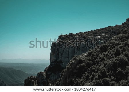 Similar – Landscape with views from the Montserrat mountain in Barcelona