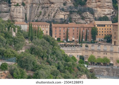 Montserrat in Spain. Mountains and Monastery
