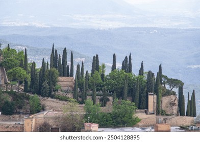 Montserrat in Spain. Mountains and Monastery