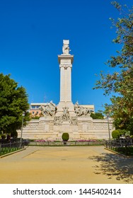 Monument to the 1812 Spanish Constitution in the Plaza de Espana Square. Cadiz, Andalusia, Spain. - Shutterstock ID 1445402414