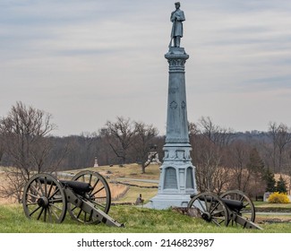 Monument to the 4th Ohio Infantry, Cemetery Hill, Gettysburg National Military Park, Pennsylvania, USA