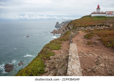 Monument Announcing Cabo Da Roca As The Westernmost Point Of Continental Europe