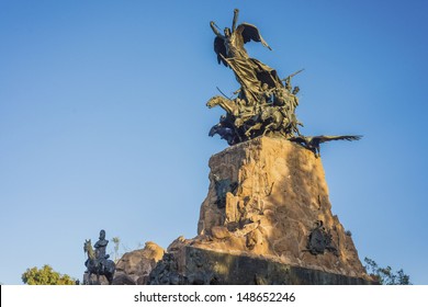 Monument To The Army Of The Andes At The Top Of The Cerro De La Gloria At The General San Martin Park, Inaugurated On February 12, 1914, Anniversary Of The Battle Of Chacabuco In Mendoza, Argentina.