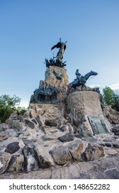 Monument To The Army Of The Andes At The Top Of The Cerro De La Gloria At The General San Martin Park, Inaugurated On February 12, 1914, Anniversary Of The Battle Of Chacabuco In Mendoza, Argentina.