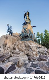 Monument To The Army Of The Andes At The Top Of The Cerro De La Gloria At The General San Martin Park, Inaugurated On February 12, 1914, Anniversary Of The Battle Of Chacabuco In Mendoza, Argentina.