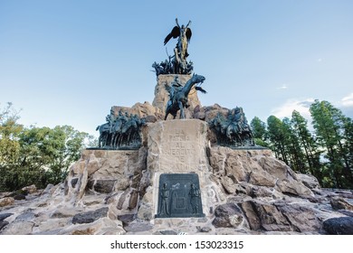 Monument To The Army Of The Andes At The Top Of The Cerro De La Gloria At The General San Martin Park, Inaugurated On February 12, 1914, Anniversary Of The Battle Of Chacabuco In Mendoza, Argentina.