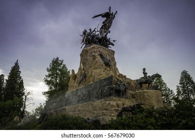 Monument To The Army Of The Andes At The Top Of The Cerro De La Gloria At The General San Martin Park, Inaugurated On February 12, 1914, Anniversary Of The Battle Of Chacabuco In Mendoza, Argentina.