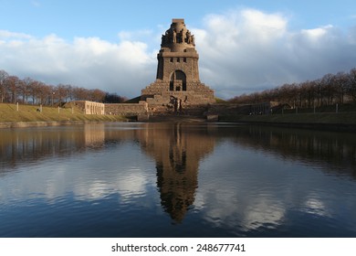 Monument To The Battle Of The Nations (1813) Designed By German Architect Bruno Schmitz (1913) In Leipzig, Saxony, Germany. 