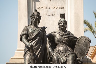 Monument To Camillo Benso Di Cavour In Piazza Cavour, Rome, Italy