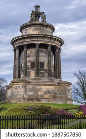 Monument Deticated To Robert Burns In Edinburgh City, Scotland, UK