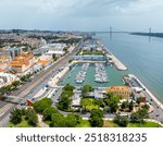 The Monument of the Discoveries, a monument on the northern bank of the Tagus River estuary, in the Belem district of Lisbon, Portugal